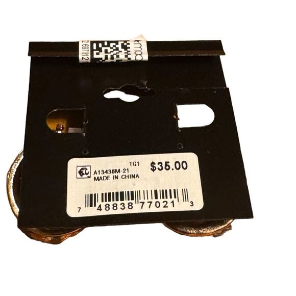 NWT Guess Gold-Tone Medium Animal-Print Faux Hair Logo Hoop Earrings, 1.5" - Picture 4 of 5